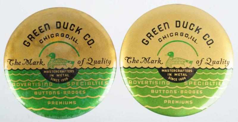 Appraisal: Lot of Green Duck Pocket Mirrors Paperweights Includes two celluloid