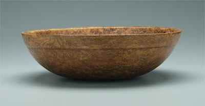 Appraisal: Highly figured burlwood bowl overall fine burl figuring with shaped