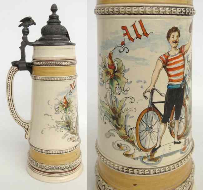 Appraisal: German stein with safety ''DEMELDORADO R C GEW VON HERRN