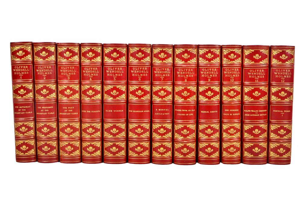 Appraisal: LEATHER-BOUND VOLUMES OLIVER WENDELL-HOLMESArtists' Edition Houghton Mifflin and company New