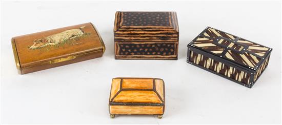 Appraisal: Sale Lot A Group of Boxes Length of largest inches