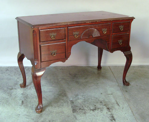 Appraisal: Queen Anne style mahogany lowboy h x l together with