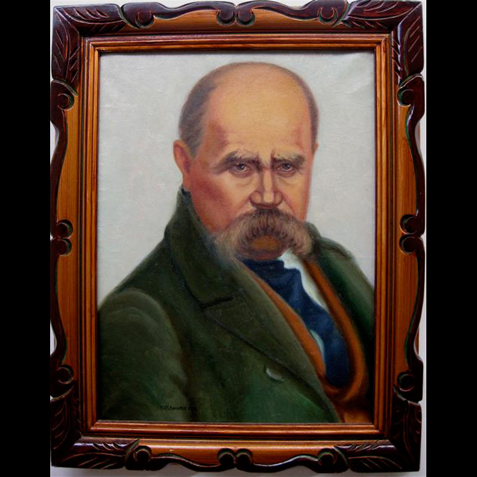 Appraisal: PORTRAIT OF TARAS SHEVCHENKO MATHVEI KOGAN-SHATS - UKRAINIAN OIL ON