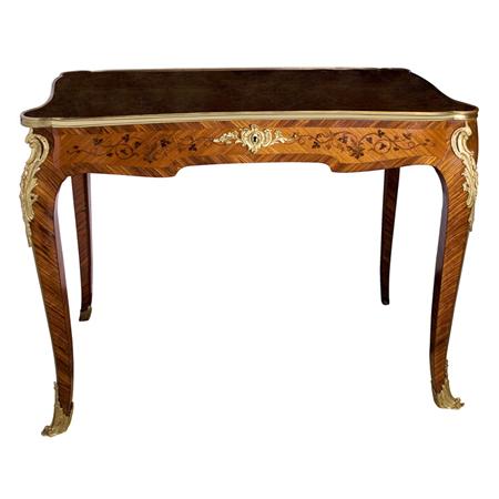 Appraisal: Louis XV Style Gilt-Metal Mounted Marquetry Inlaid Kingwood and Walnut