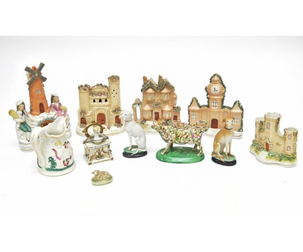 Appraisal: Eleven pieces of tableware to include Staffordshire Castle cottage form