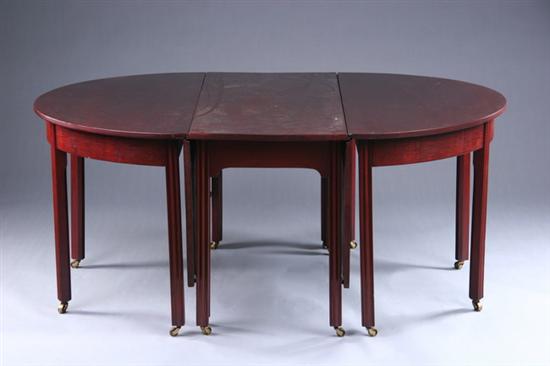 Appraisal: GEORGE III MAHOGANY EXTENDING DINING TABLE early th century in