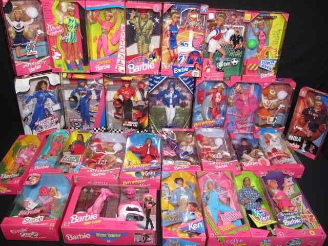 Appraisal: Large lot of Barbie dolls friends and family None played