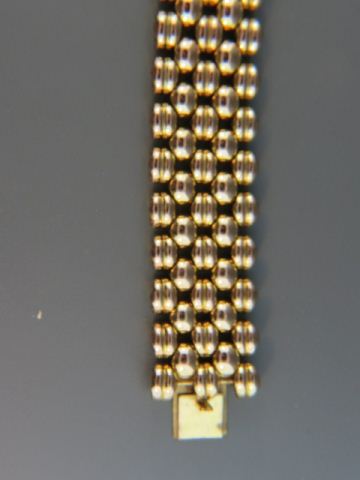 Appraisal: Retro Swiss Gold-Filled Bracelet microns wide long grams