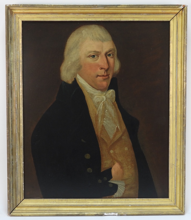 Appraisal: C PORTRAIT OF A DISTINGUISHED GENTLEMAN PAINTING United States th