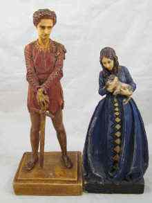 Appraisal: Two wax theatrical figures the first of Peter Pan modelled