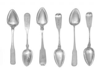 Appraisal: A Collection of American Silver Tablespoons Various Makers th th