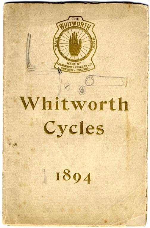 Appraisal: THE WHITWORTH CYCLE CO LTD WHITWORTH CYCLES pp illustrated embossed