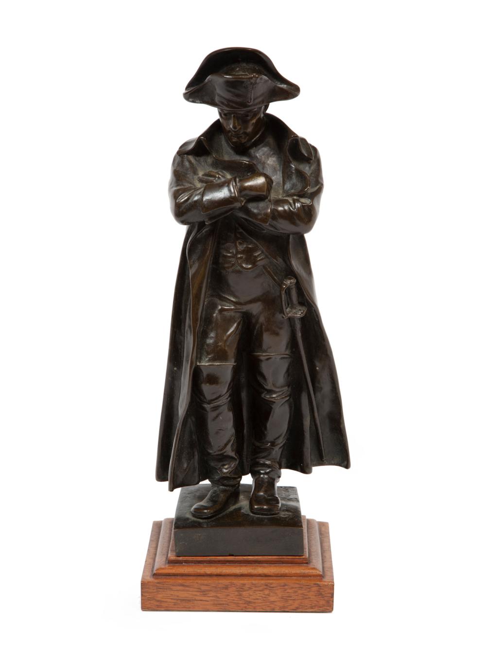 Appraisal: Bronze Figure of Napoleon indistinct signature two Goldscheider foundry stamps