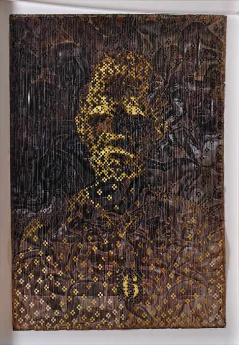 Appraisal: DINH Q LE b UNTITLED CAMBODIA SERIES Cut and woven