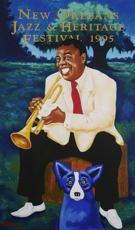 Appraisal: New Orleans Jazz Festival limited edition poster by George Rodrigue