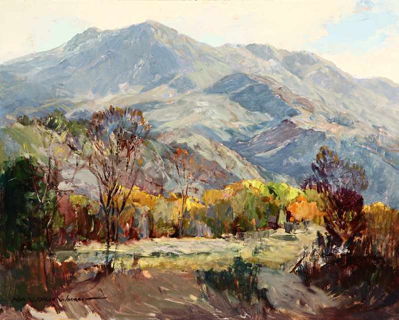 Appraisal: Nell Walker Warner - Carmel CA San Gabriel Valley Landscape