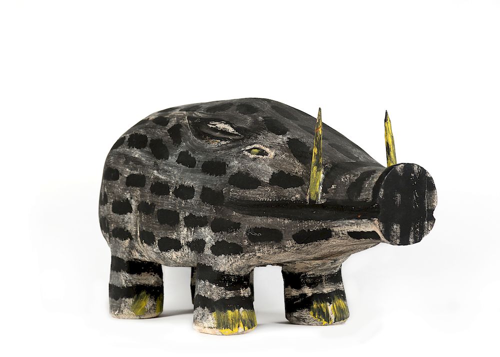 Appraisal: Dan Falt Folk Art Wild Boar Dan Falt Folk Art