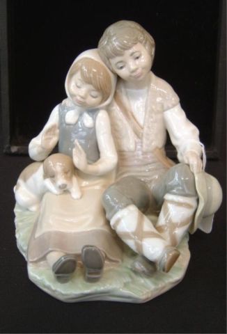 Appraisal: LLADRO FIGURINE - CHILDREN W DOG