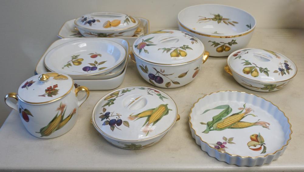 Appraisal: Royal Worcester Evesham Serving Articles Eleven Pieces