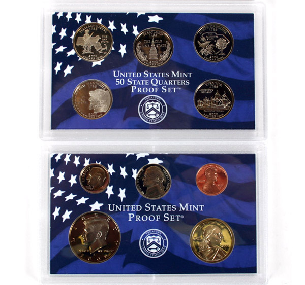 Appraisal: Five Mint Proof Sets Coins Each Set w boxes COAs