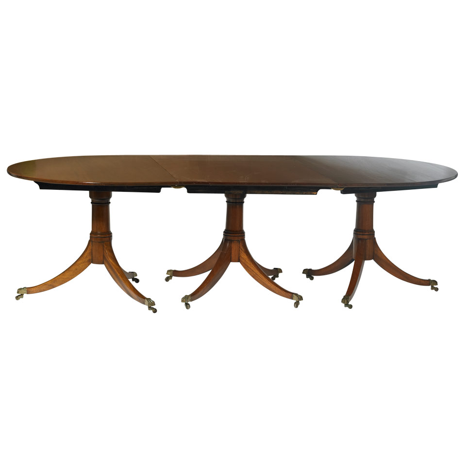 Appraisal: Mahogany Three Pedestal Dining Table in the George III manner