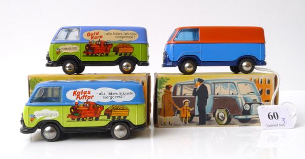 Appraisal: THREE TEKNO DENMARK MODELS INCLUDING FORD TAUNUS MOTOR-VAN BOXED GULDKORNS