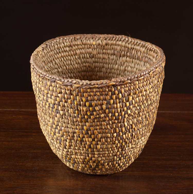 Appraisal: NORTHWEST NATIVE AMERICAN PUGET SOUND BERRY BASKET partially imbricated hand