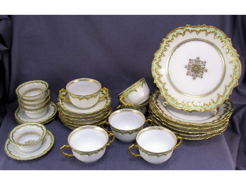 Appraisal: Limoges Porcelain Luncheon Set Set includes - luncheon plates -