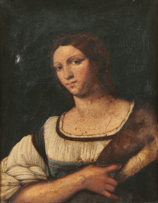 Appraisal: AFTER SEBASTIANO DEL PIOMBO Italian - PORTRAIT OF A LADY