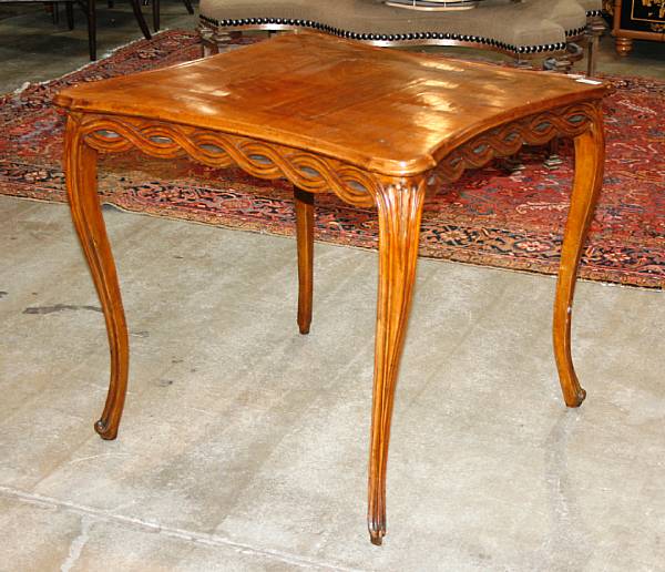 Appraisal: A Louis XV style walnut games table