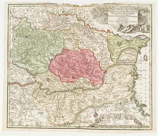 Appraisal: Eastern Europe Matthew Seutter Transylvaniae Moldaviae Walachiae Bulgariae Nova Et