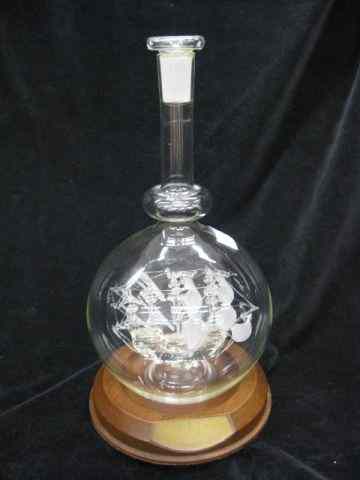 Appraisal: Blown Crystal Ship in a Decanter''The Mary Rose'' '' tall