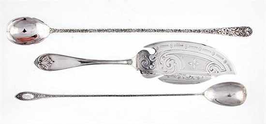 Appraisal: American sterling ladles claret spoons and servers Gale Son ladle