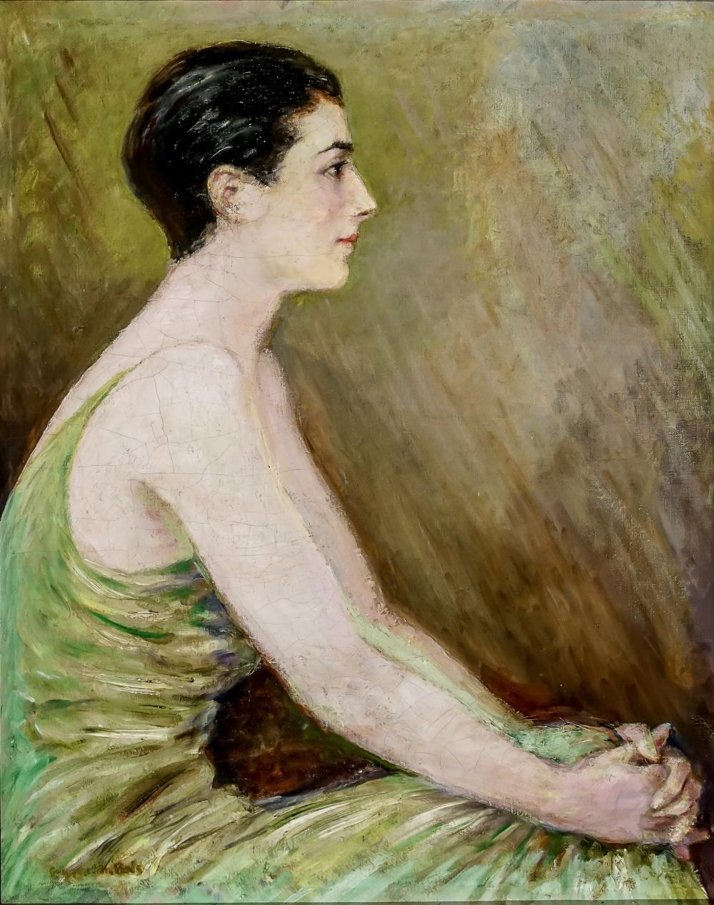 Appraisal: GUY P NE DU BOIS AMERICAN - WOMAN IN GREEN