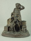 Appraisal: FIGURINE - CAST SPELTER FIGURINE OF A SAILOR AND DOG