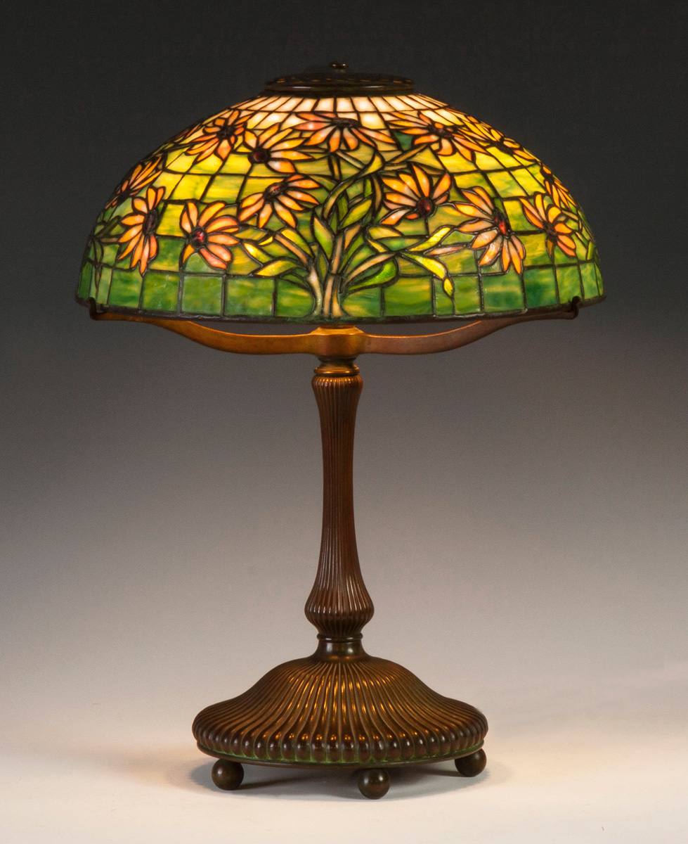 Appraisal: Fine Tiffany Studios NY Black Eyed Susan Table Lamp Shade