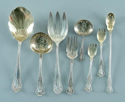 Appraisal: pieces Gorham sterling flatware serving pieces Cambridge various monograms two