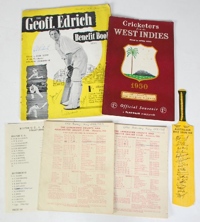 Appraisal: GEOFF EDRICH BENEFIT BOOK autographed on front cover Lancs v