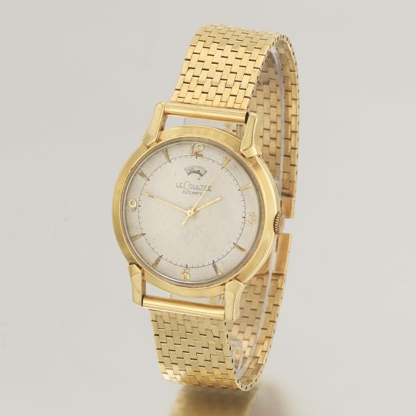 Appraisal: JAEGER-LE COULTRE K GOLD CAL BUMPER AUTOMATIC WATCH WITH K