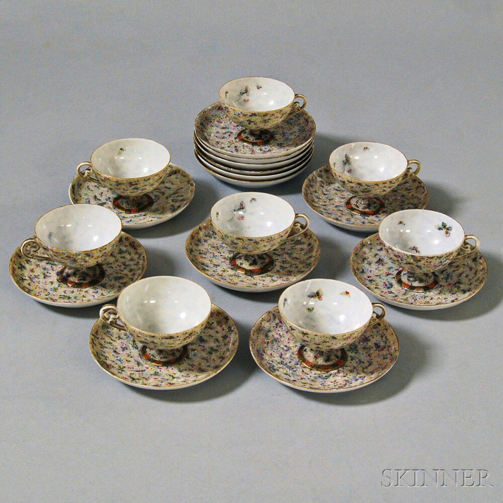 Appraisal: Partial Set of Fine Porcelain Cups and Saucers China th