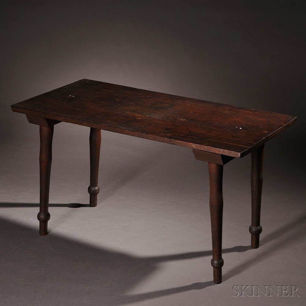 Appraisal: Shaker Pine Butternut and Oak Bench New Lebanon th century