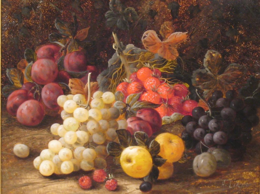 Appraisal: HORACE MANN LIVENS - Still Lifes of Grapes Strawberries and