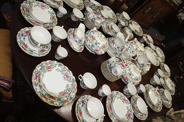 Appraisal: AN EXTENSIVE BOOTHS FLORA DORA DINNER SERVICE AND TEA SERVICE