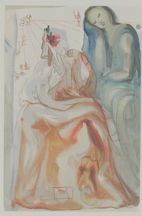 Appraisal: SALVADOR DALI DIVINE COMEDY PURGATORY '' x '' signed in