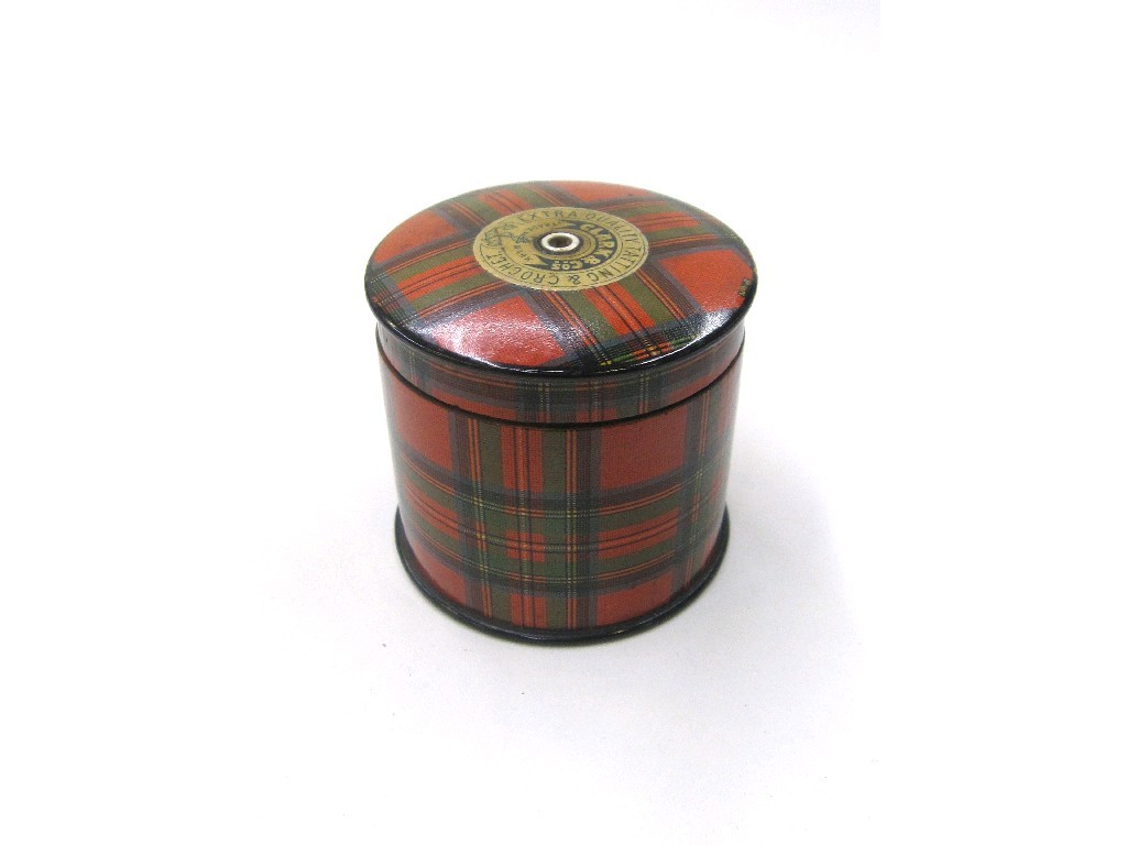 Appraisal: Mauchline tartan ware thread box