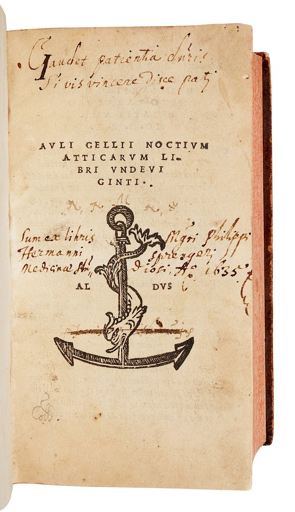 Appraisal: AULUS GELLIUS ca - ca Noctium atticarum libri undeviginti G