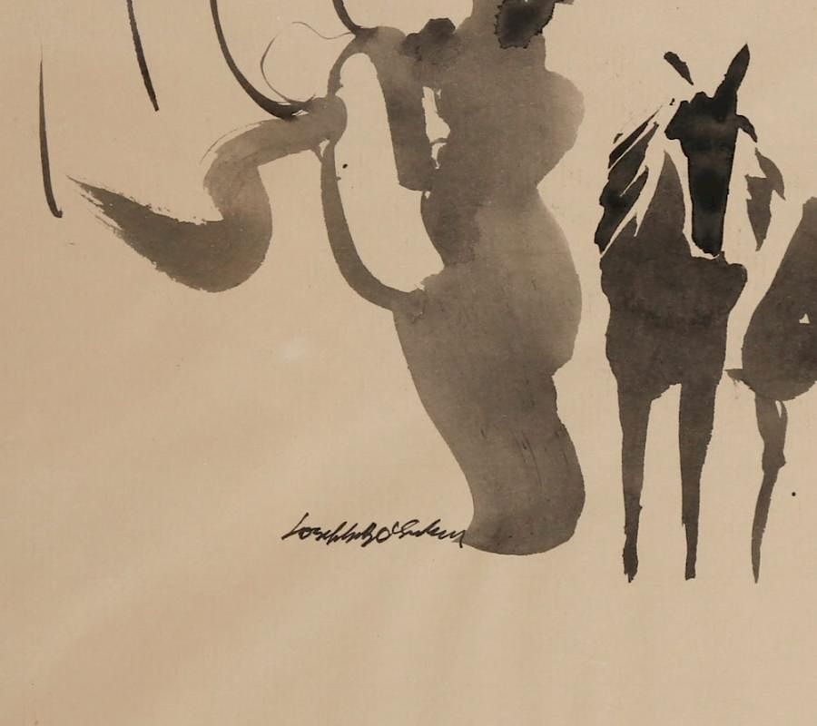 Appraisal: Joseph Benjamin O'Sickey American - Horse and Tree Ink on