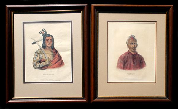 Appraisal: TH C AMERICAN INDIAN LITHOGRAPHS KISH-KALLO-WA Shawnee Chief sight size