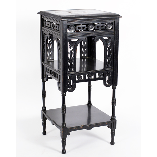 Appraisal: Aesthetic Victorian ebonized three tier stand