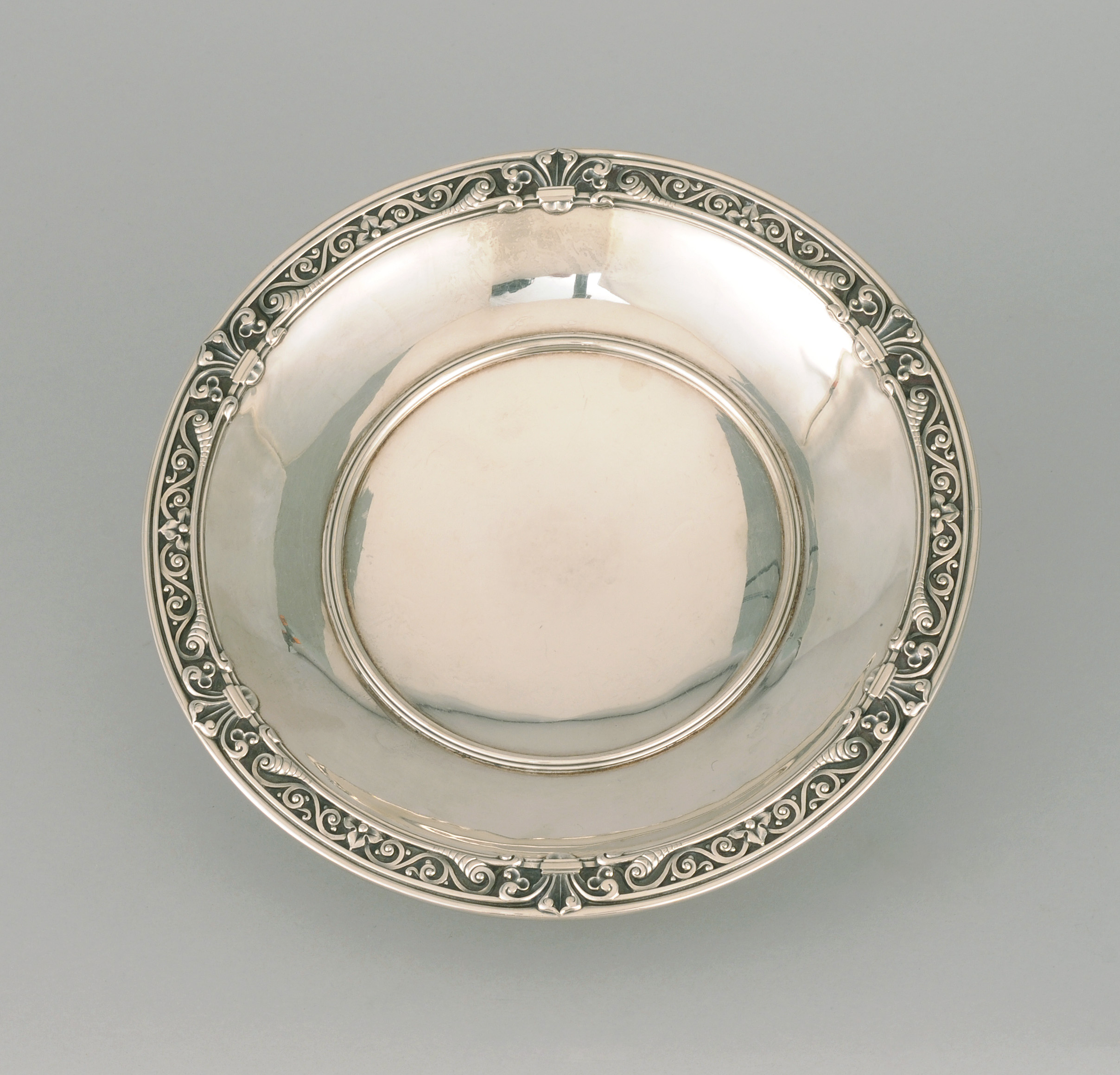 Appraisal: FRENCH SILVER TAZZA 'sRetailed by Cartier GK maker's mark partially